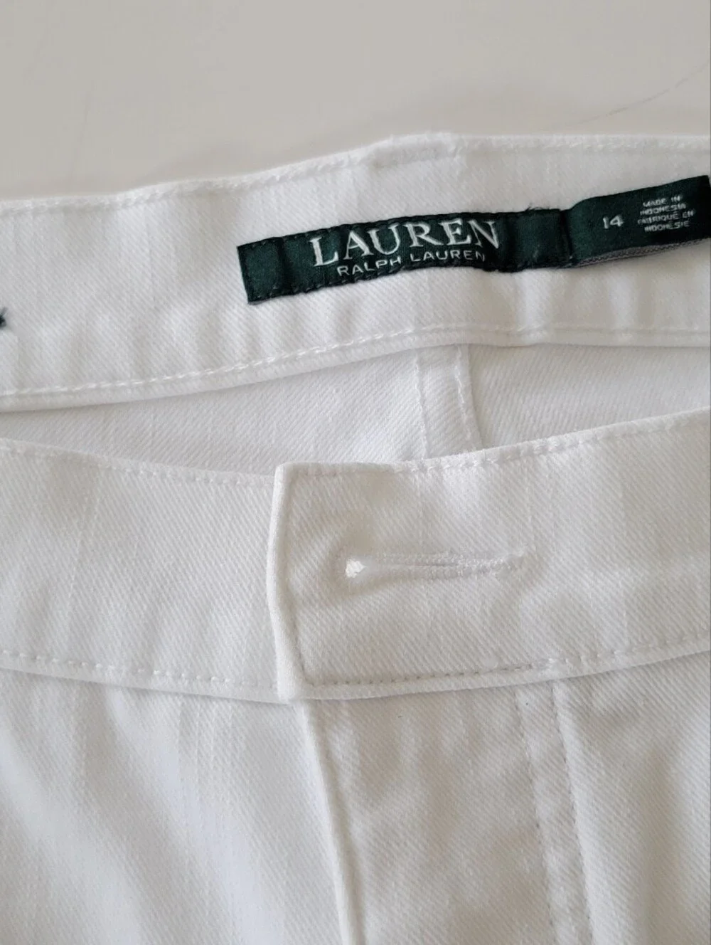 LAUREN Ralph Lauren White Modern Straight Jeans Size 14